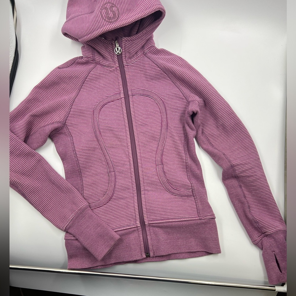Lululemon Scuba Hoody Purple Stripes Woman Size 4